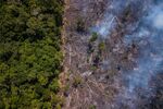 Smoke rises from Brazil’s Amazon rainforest in 2019.