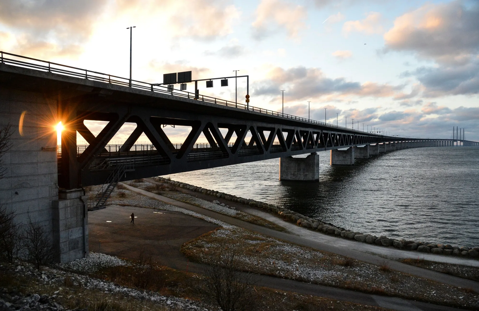 The Oresund Bridge between Sweden and Denmark.