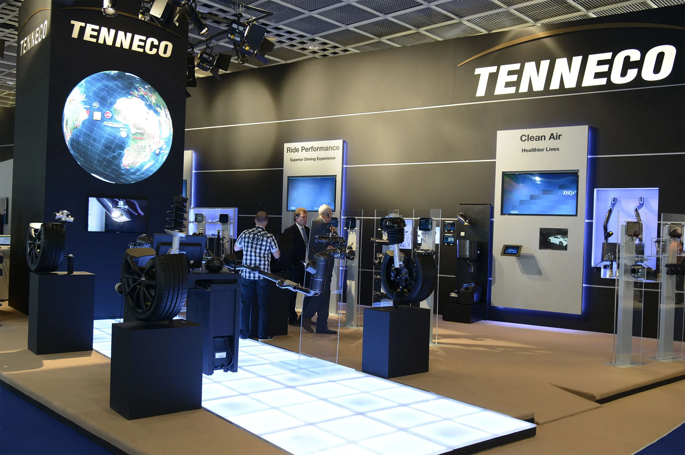 Tenneco’s booth during the 2013 Frankfurt motor show.