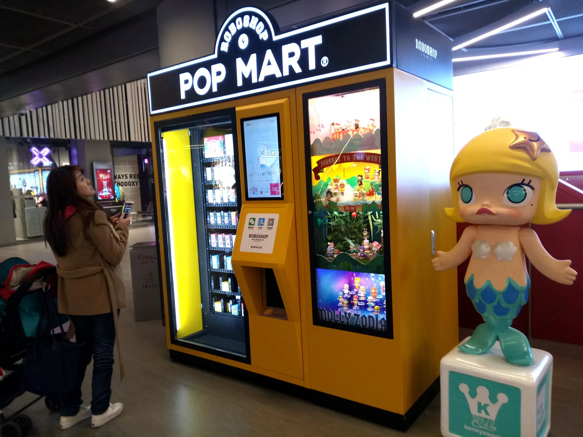 A POP MART blind box vending machine in Shanghai.