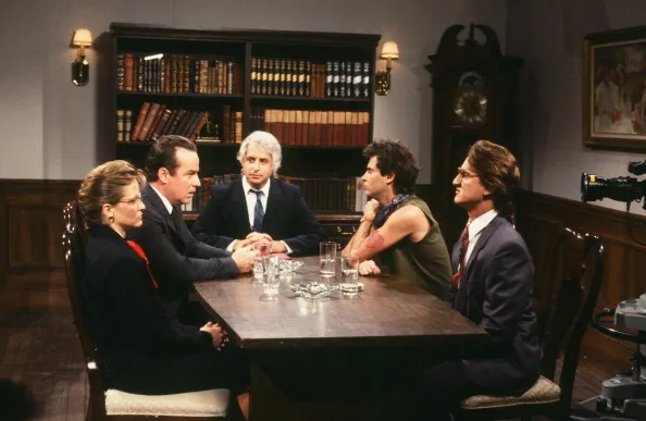This is what financial news used to look like (at least on "Saturday Night Live").
