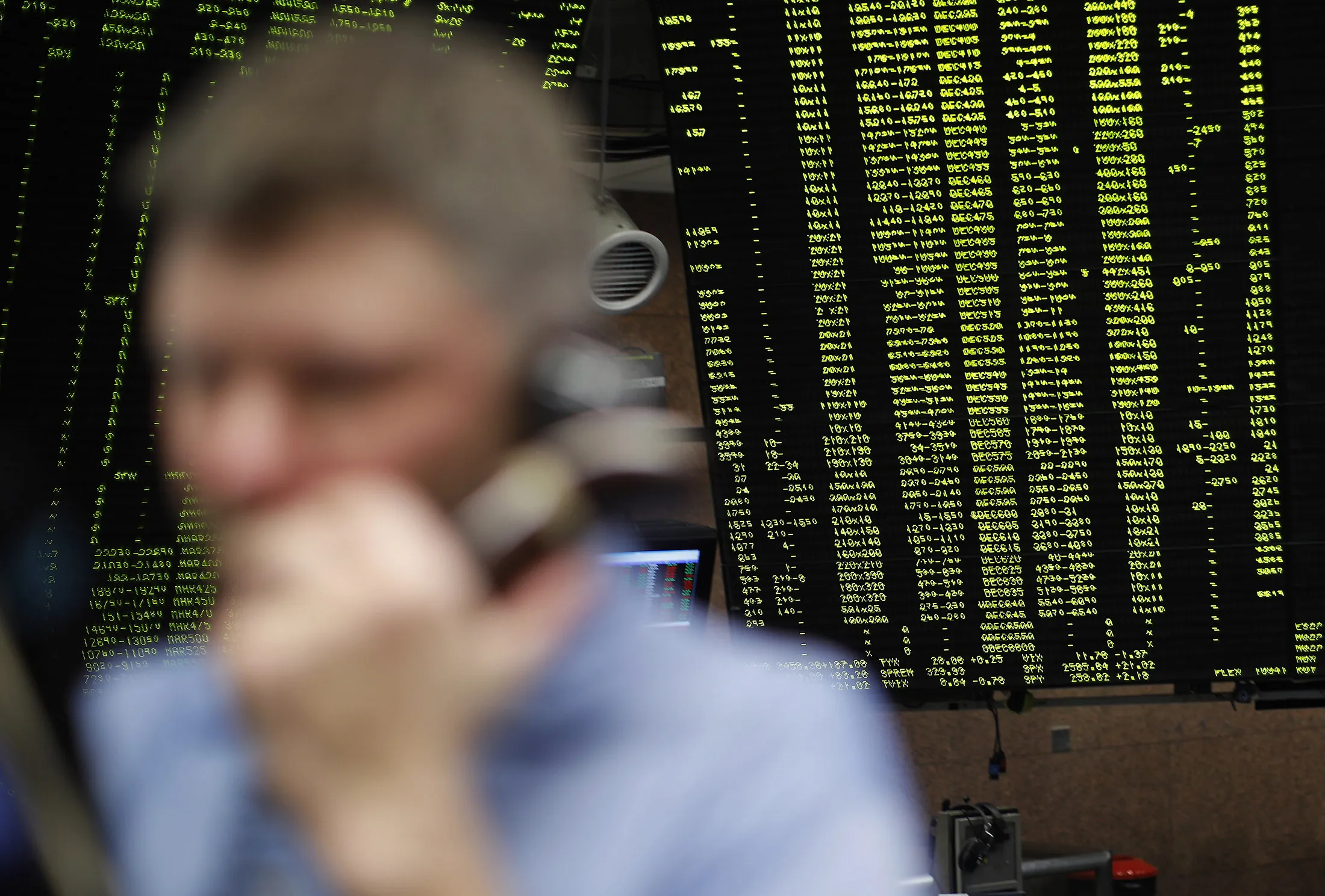 Traders On The Floor Of The CBOE As S&P 500 Options Boost Revenues