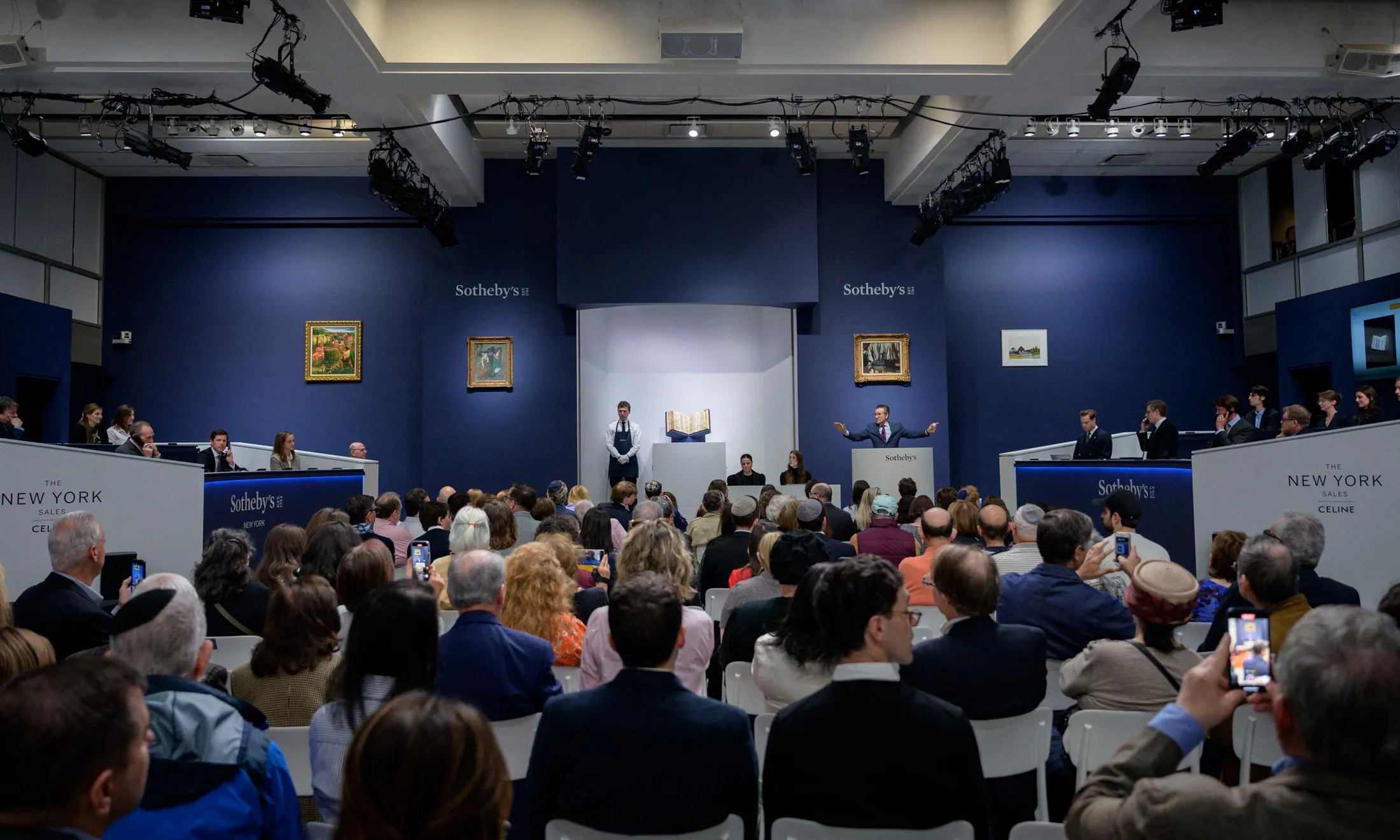 A sale at Sotheby’s auction house in New York.
