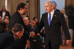 Benjamin Netanyahu, right, and Gautam Adani, during an event at the Port of Haifa, Israel, on Jan. 31.