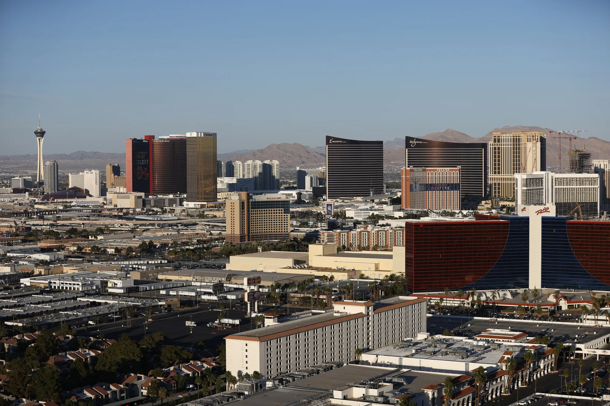 Casinos on the Strip in Las Vegas, Nevada.