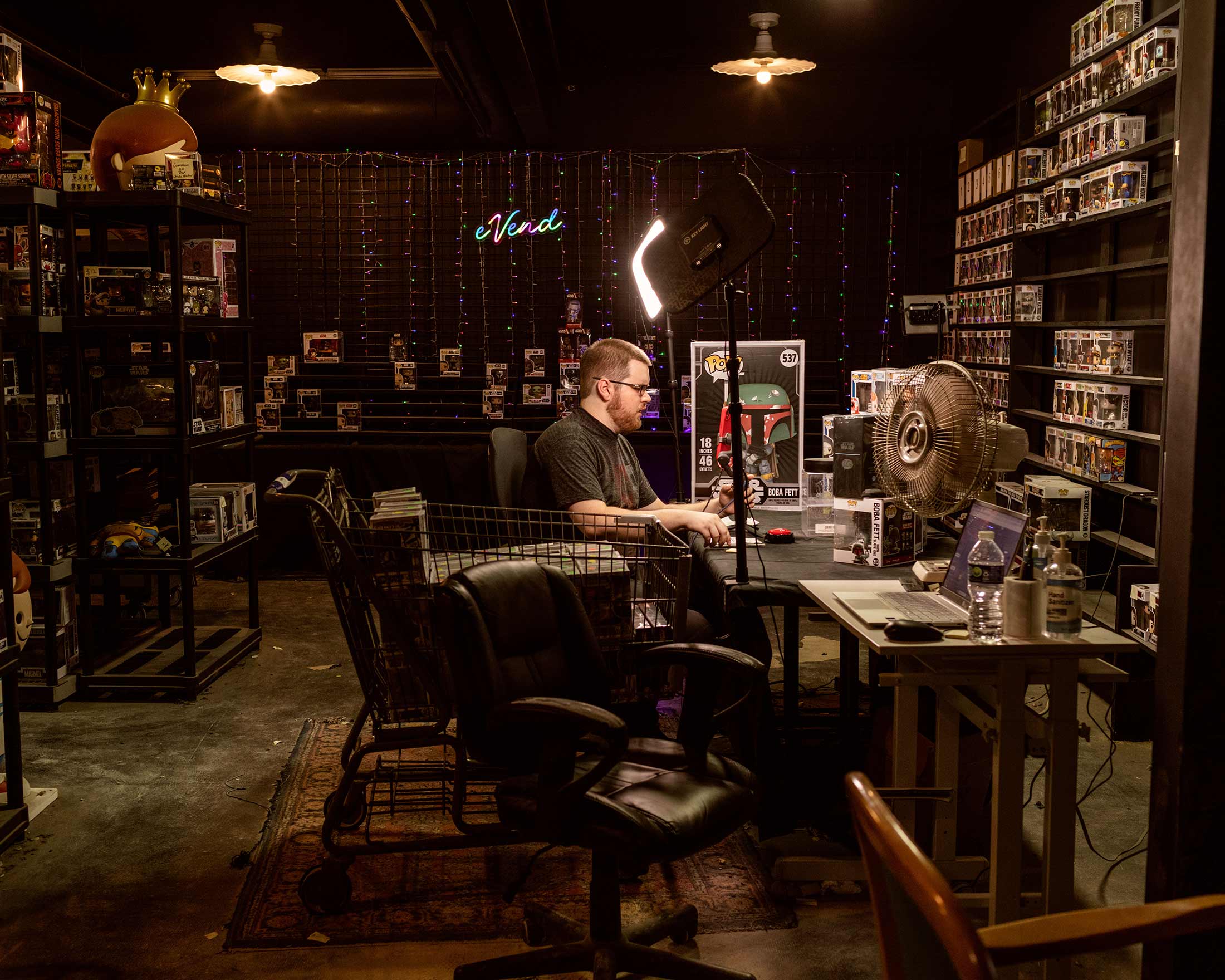 A real-time auction by e-commerce company ReVend at a former Lucky Strike plant in Eden.