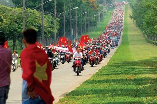 Protesters in Bien Hoa, Vietnam