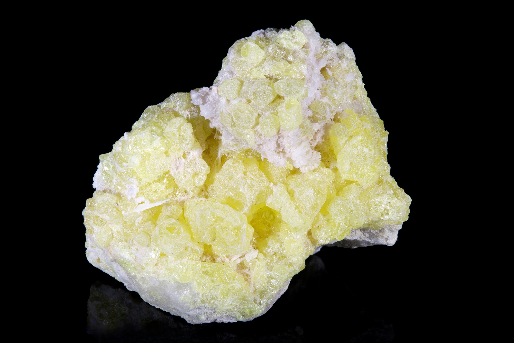 Sulfur crystals.