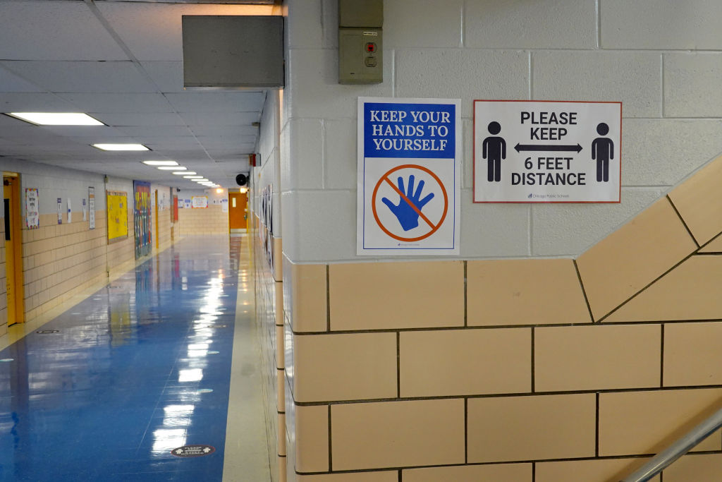 A Chicago school during the coronavirus pandemic.