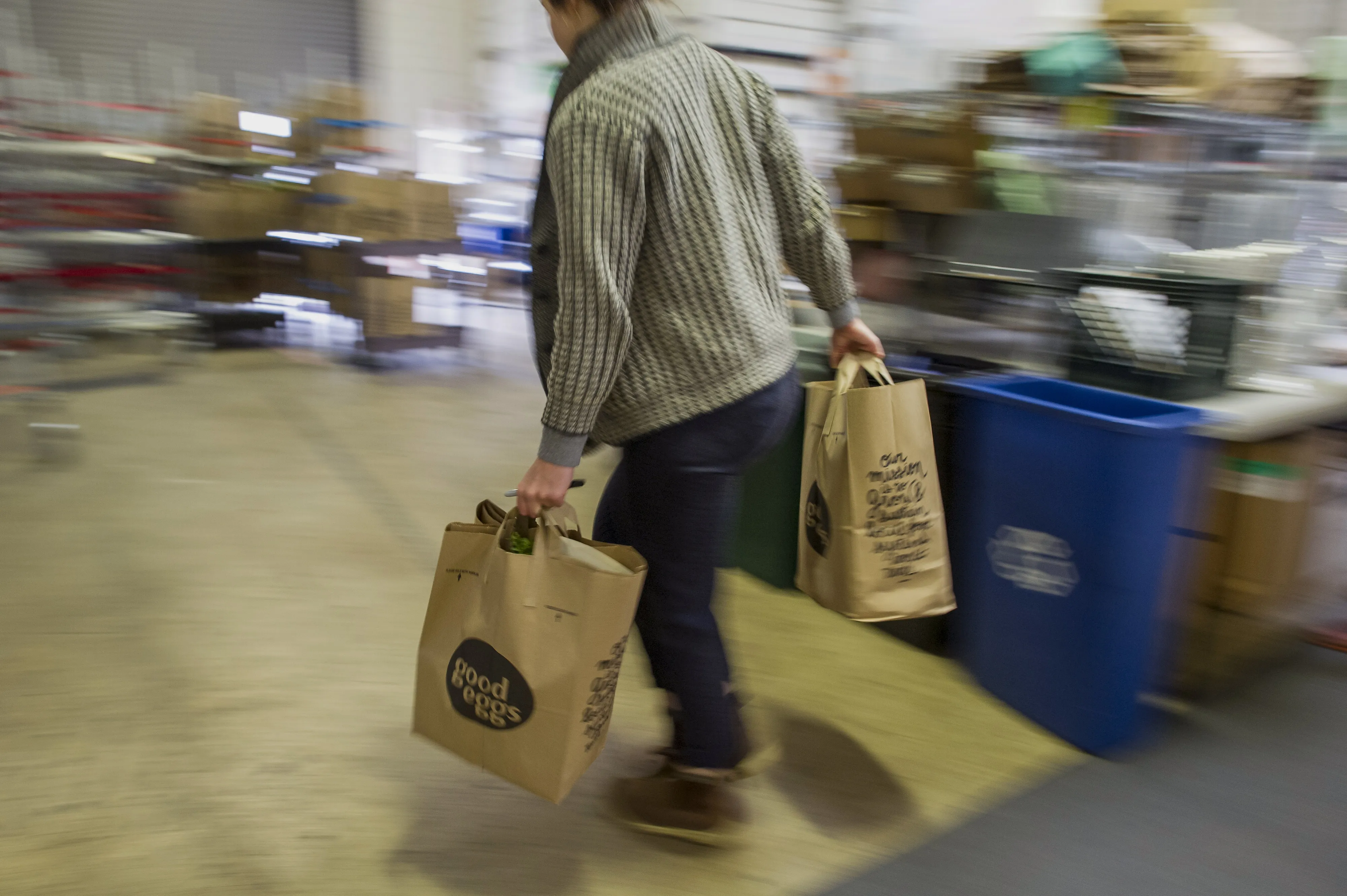 Operations Inside The Good Eggs Distribution Center
