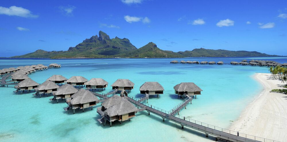 water bungalows in caribbean