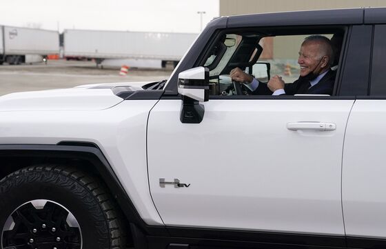 Biden Takes GM’s Electric Hummer for Test Drive: ‘I’m an Automobile Guy’