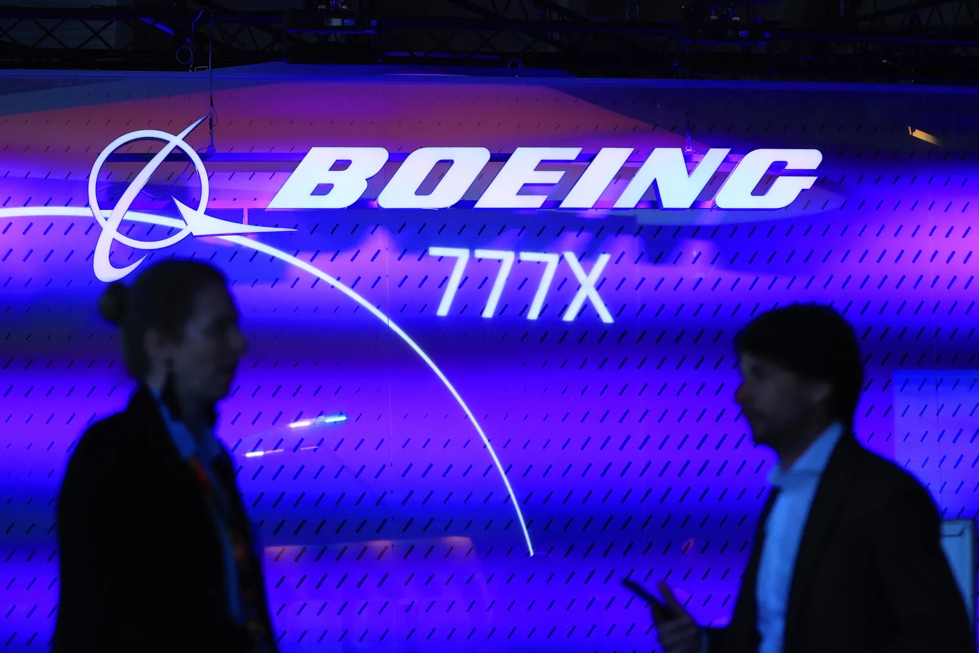 The Boeing Co. booth at the Aircraft Interiors Expo in Hamburg.