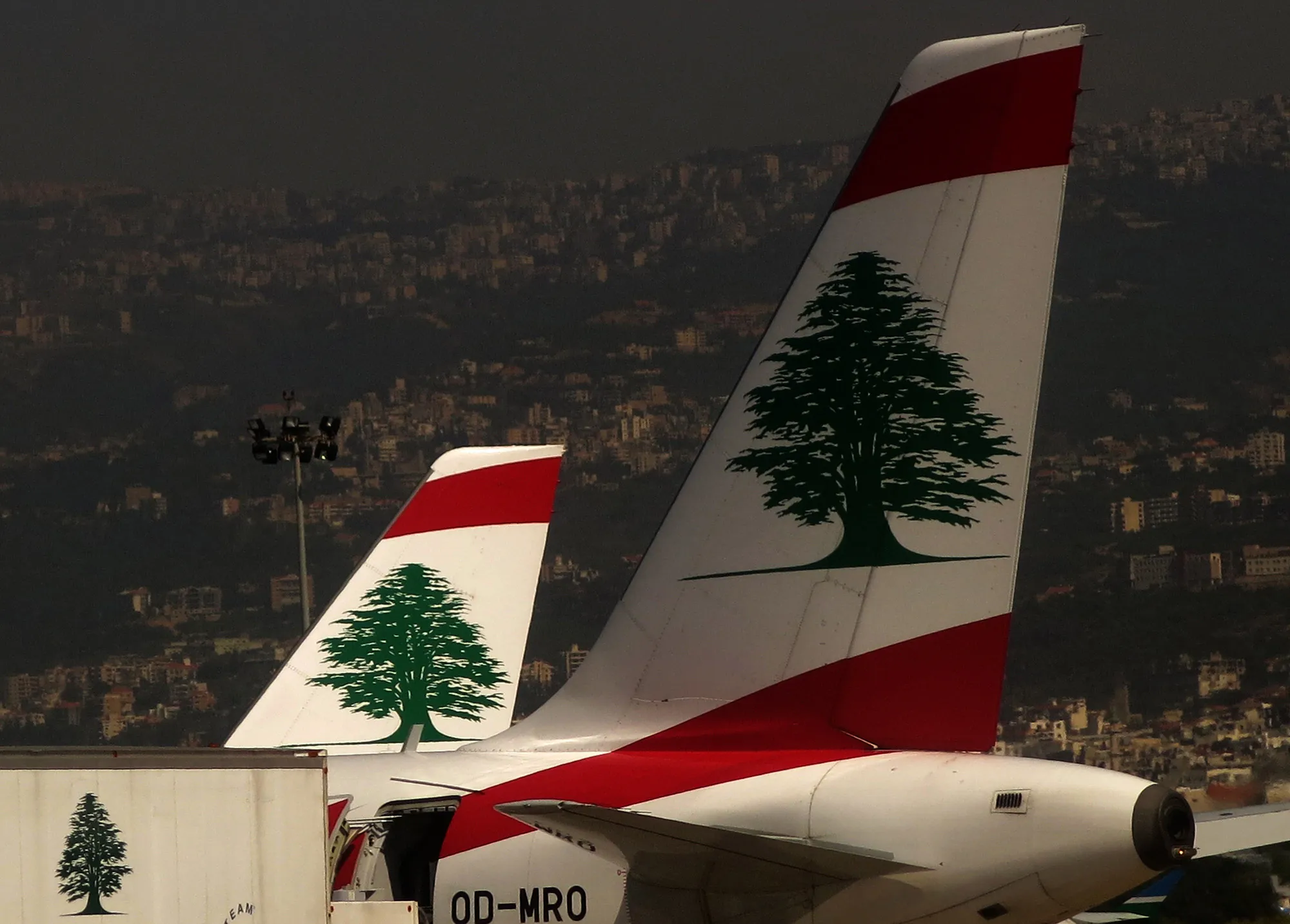 Middle East Airlines (MEA) commercial aircraft in&nbsp;Beirut.&nbsp;