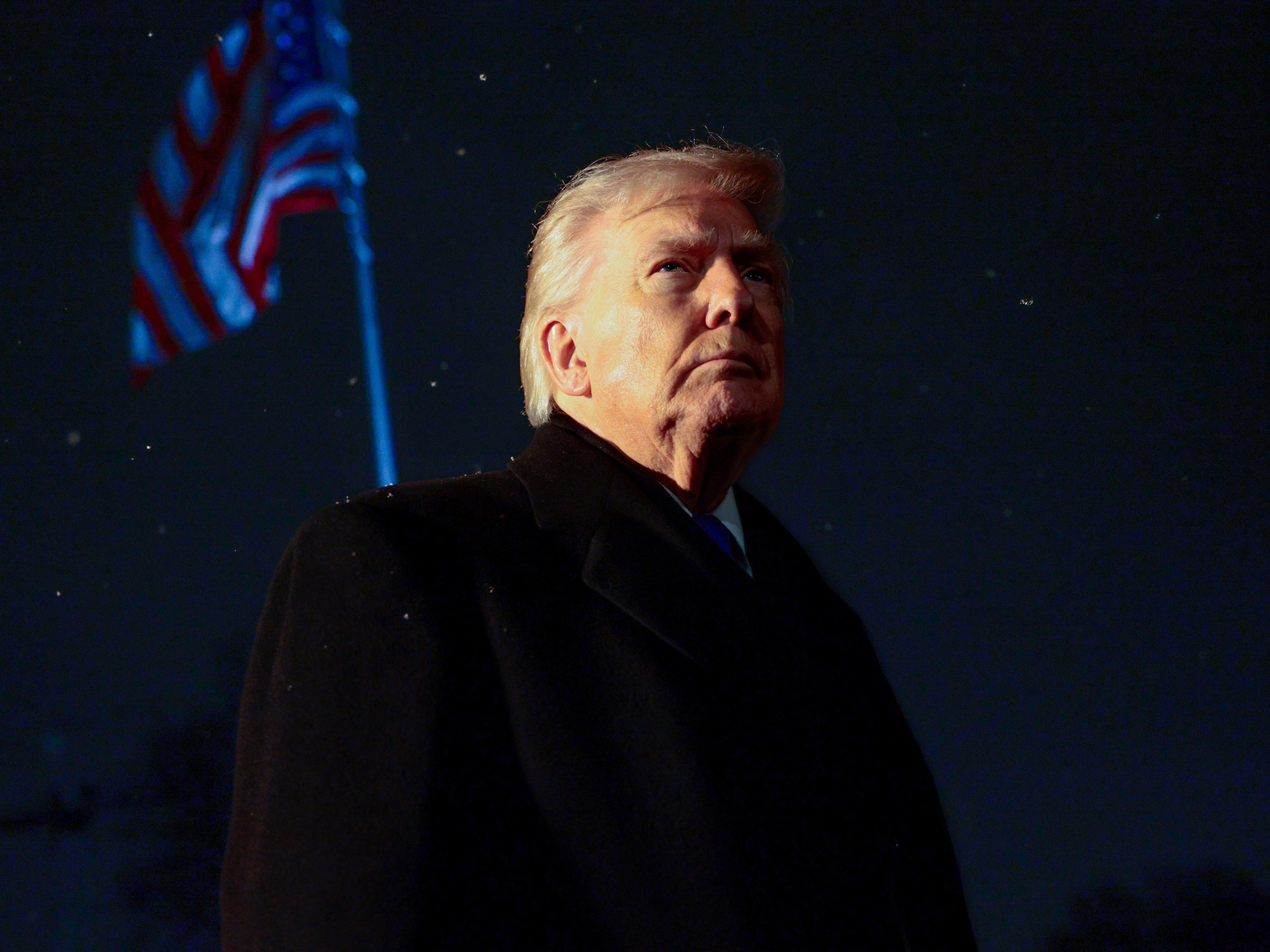 US President Donald Trump speaks to members of the media on the South Lawn of the White House before boarding Marine One in Washington, DC, US, on Friday, Feb. 6, 2026. Trump administration officials are exploring opening an antitrust investigation into US homebuilders as the White House sharpens its focus on tackling the country’s housing affordability crisis. Photographer: Shawn Thew/EPA