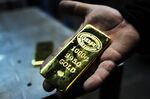Gold bullion at Istanbul Gold Refinery in Istanbul.