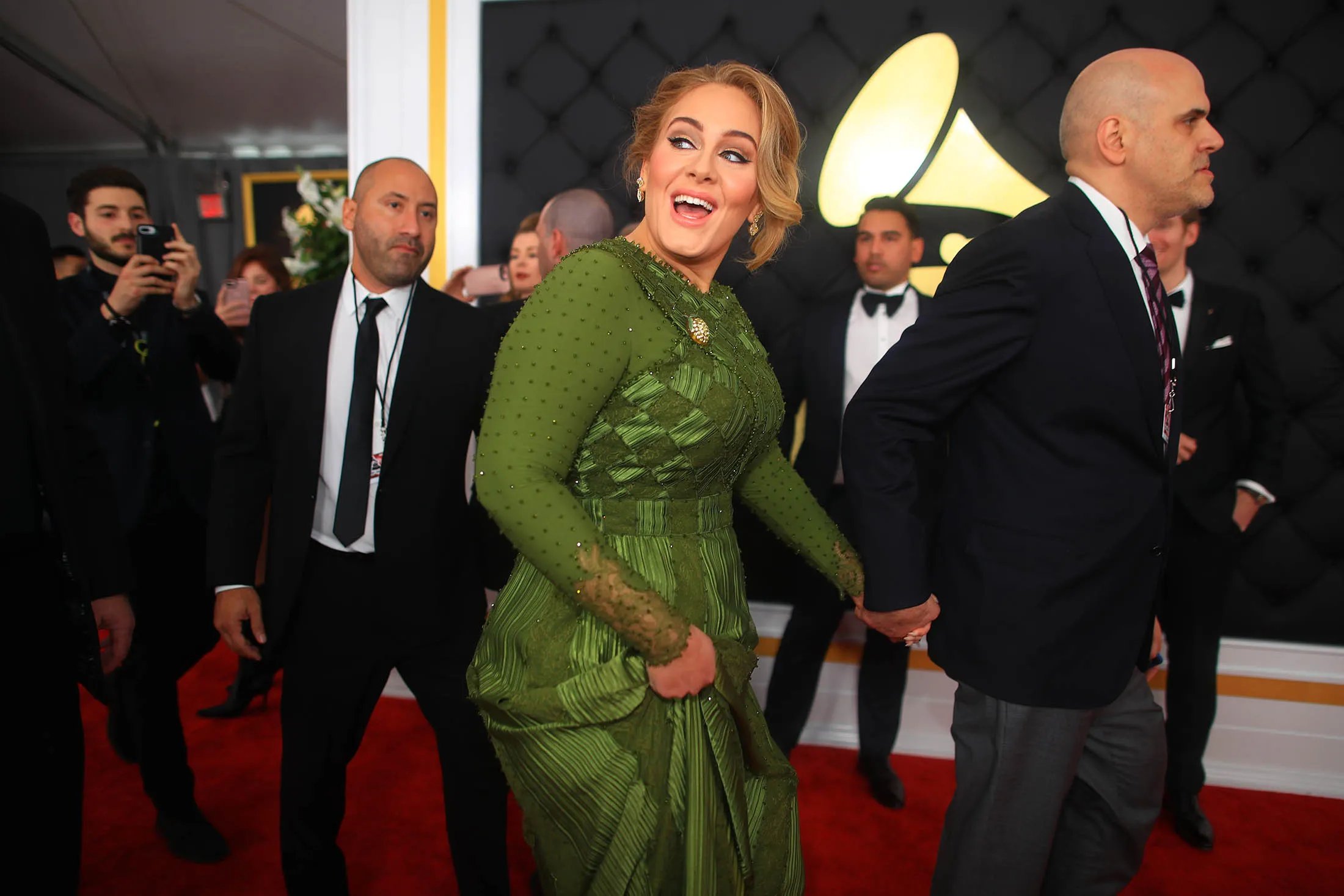 Grammys Fashion: CeeLo Goes Gold, Lady Gaga Goes Bitty - Bloomberg