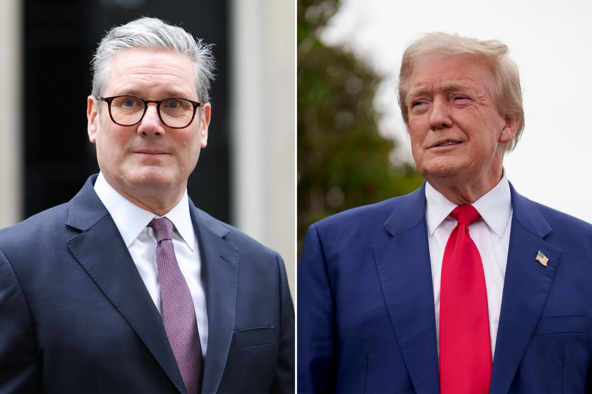Keir Starmer and Donald Trump