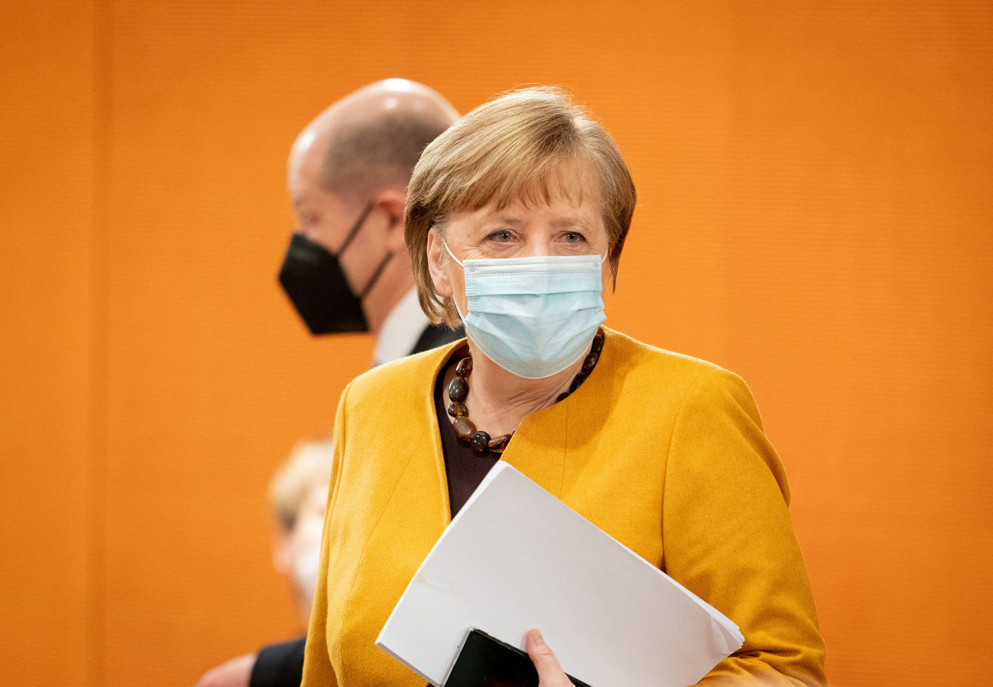 German Chancellor Angela Merkel and Finance Minister Olaf Scholz.