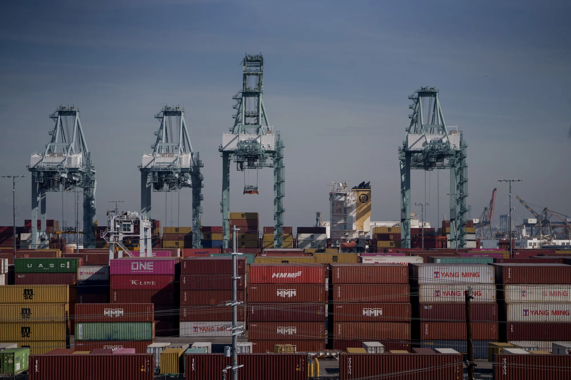 Shipping containers at the Port of Los Angeles.