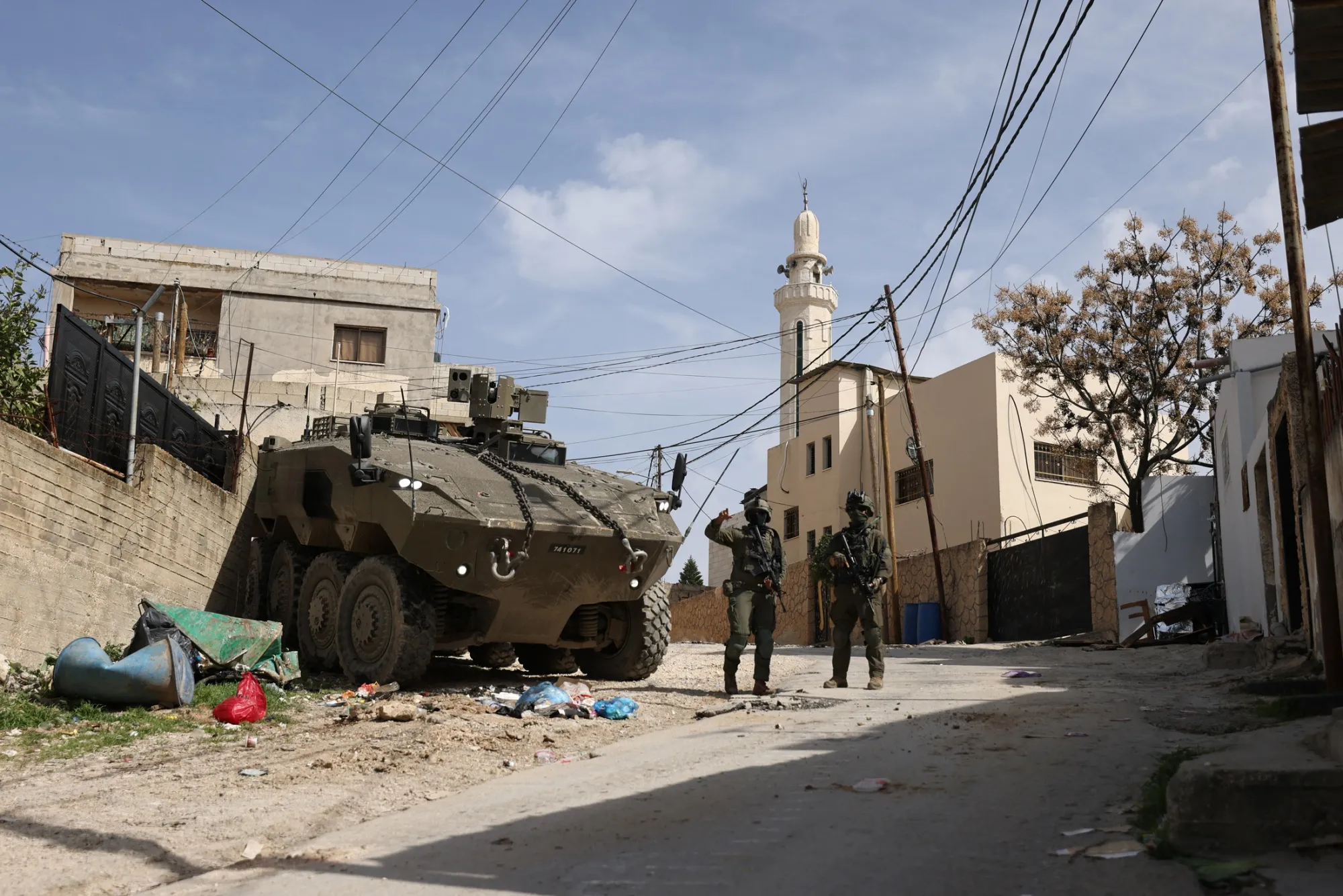 Israeli soldiers during a raid in Jenin, West Bank, on March 4.
