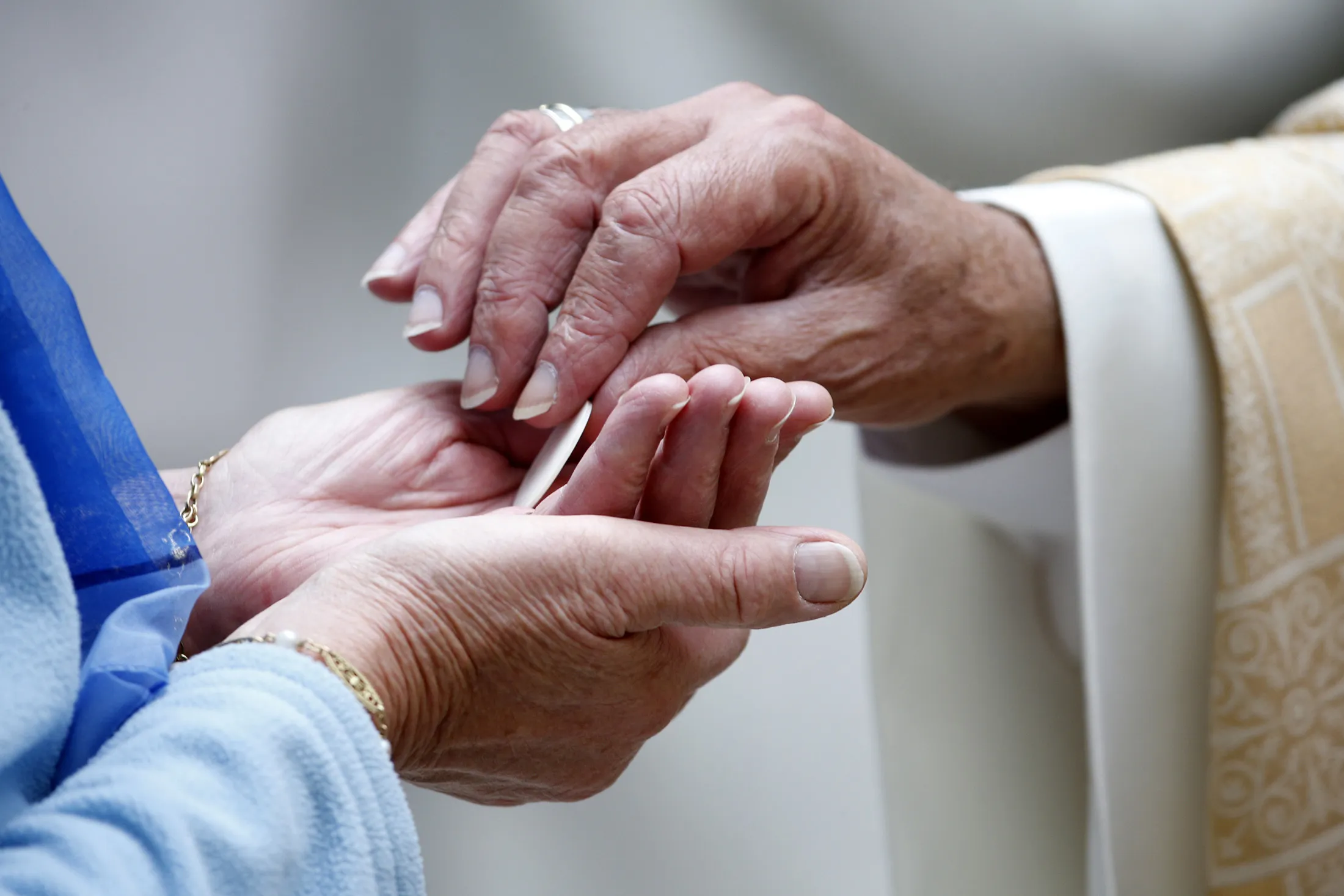 Catholic mass. Holy communion.