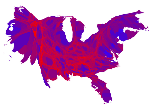 Chloropleth map of constituencies: how to evade visual deception