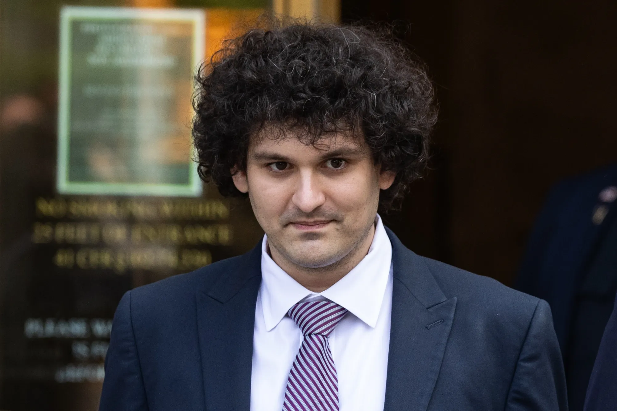 Sam Bankman-Fried&nbsp;leaves court in New York on&nbsp;July 26.