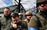 Volodymyr Zelensky in Bucha.