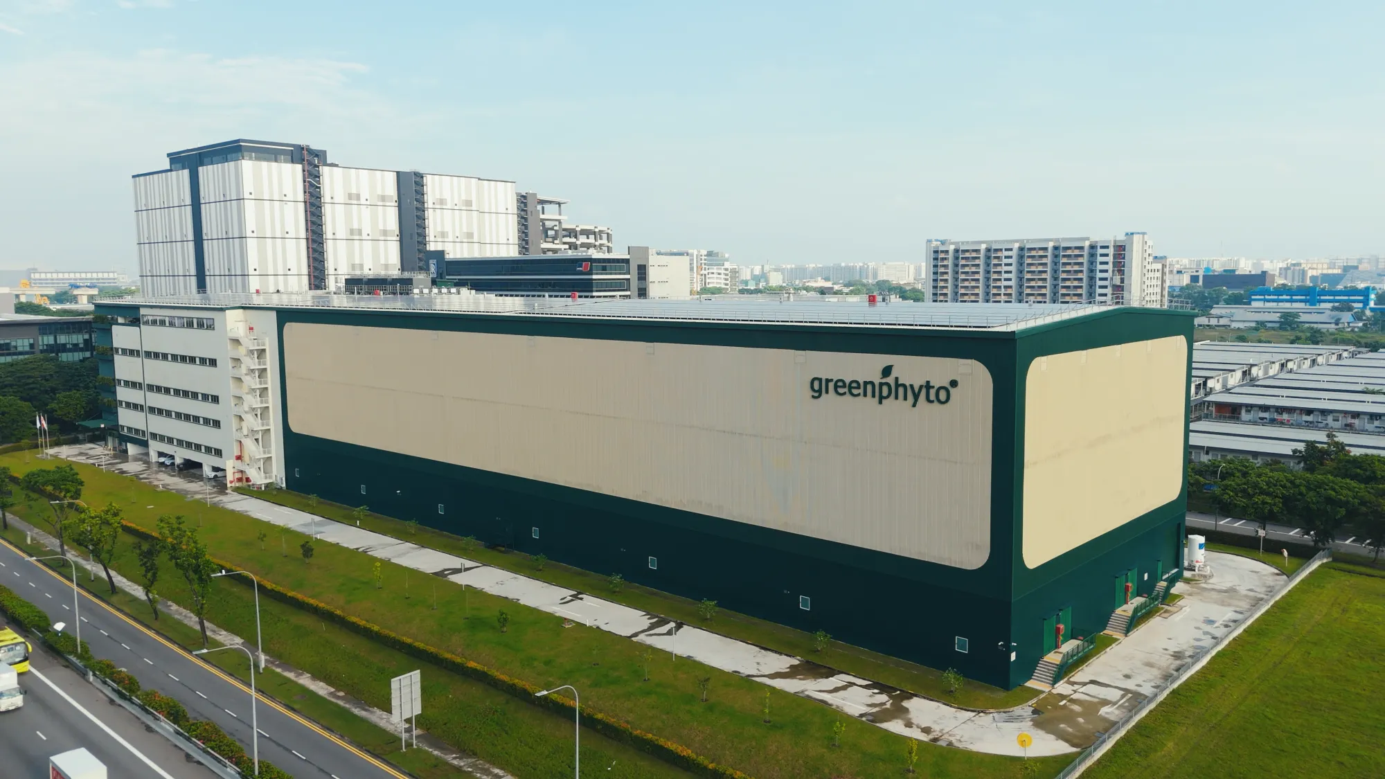 The 23.3-meter vertical farm in Singapore.