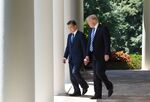 Moon with President Trump at the White House on June 30, 2017.