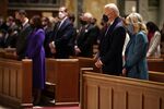 Joe Biden and Jill Biden attend services St. Matthew’s in Washington, D.C., on the morning of his inauguration.