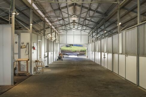 The horse barn.