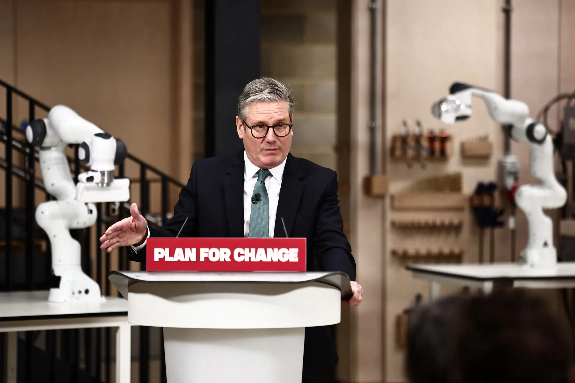 Keir Starmer delivers a a speech on artificial intelligence on Jan. 13.