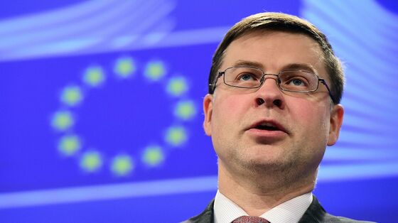 EU’s Dombrovskis Presses U.S. to Scrap Tariffs Over Airbus Aid