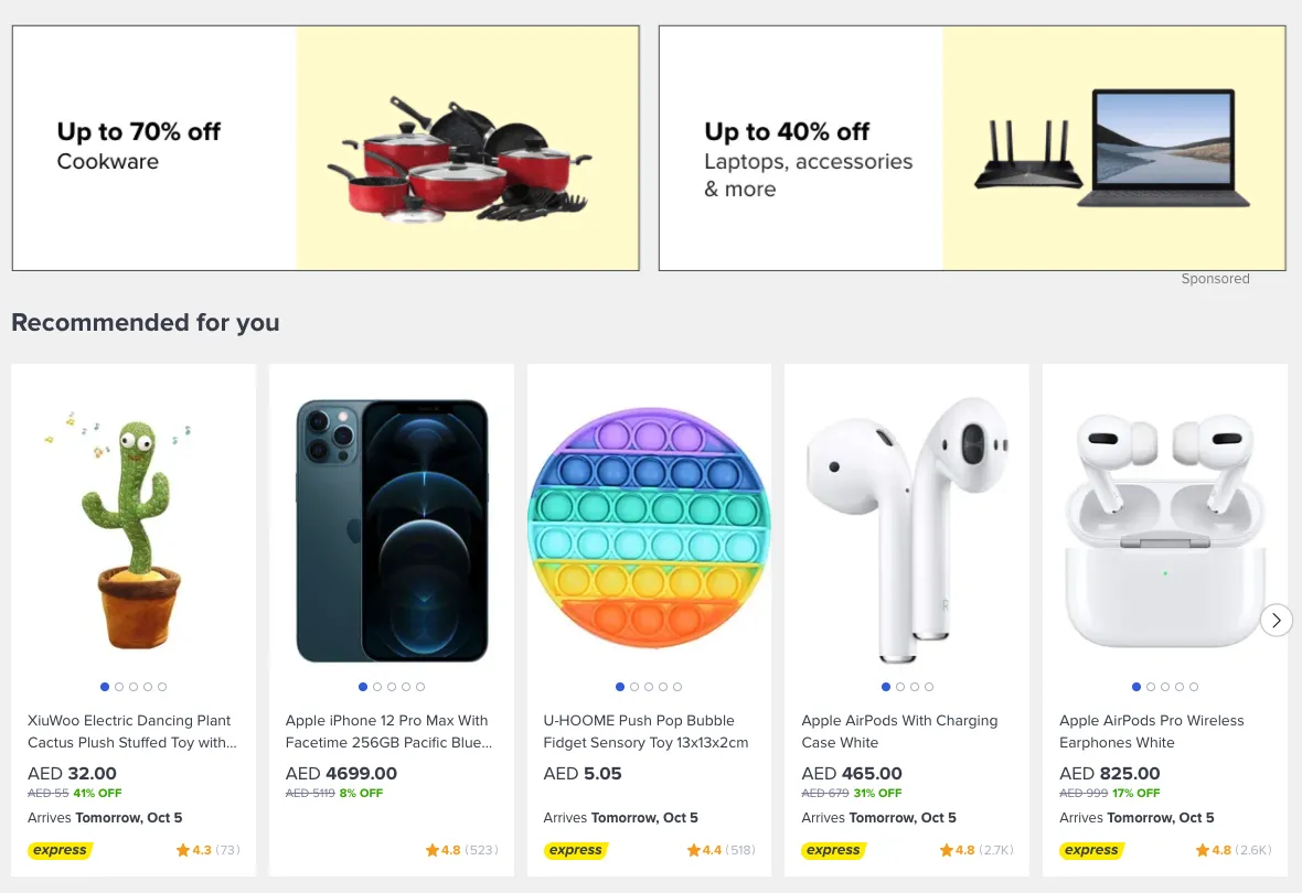 The Noon website.