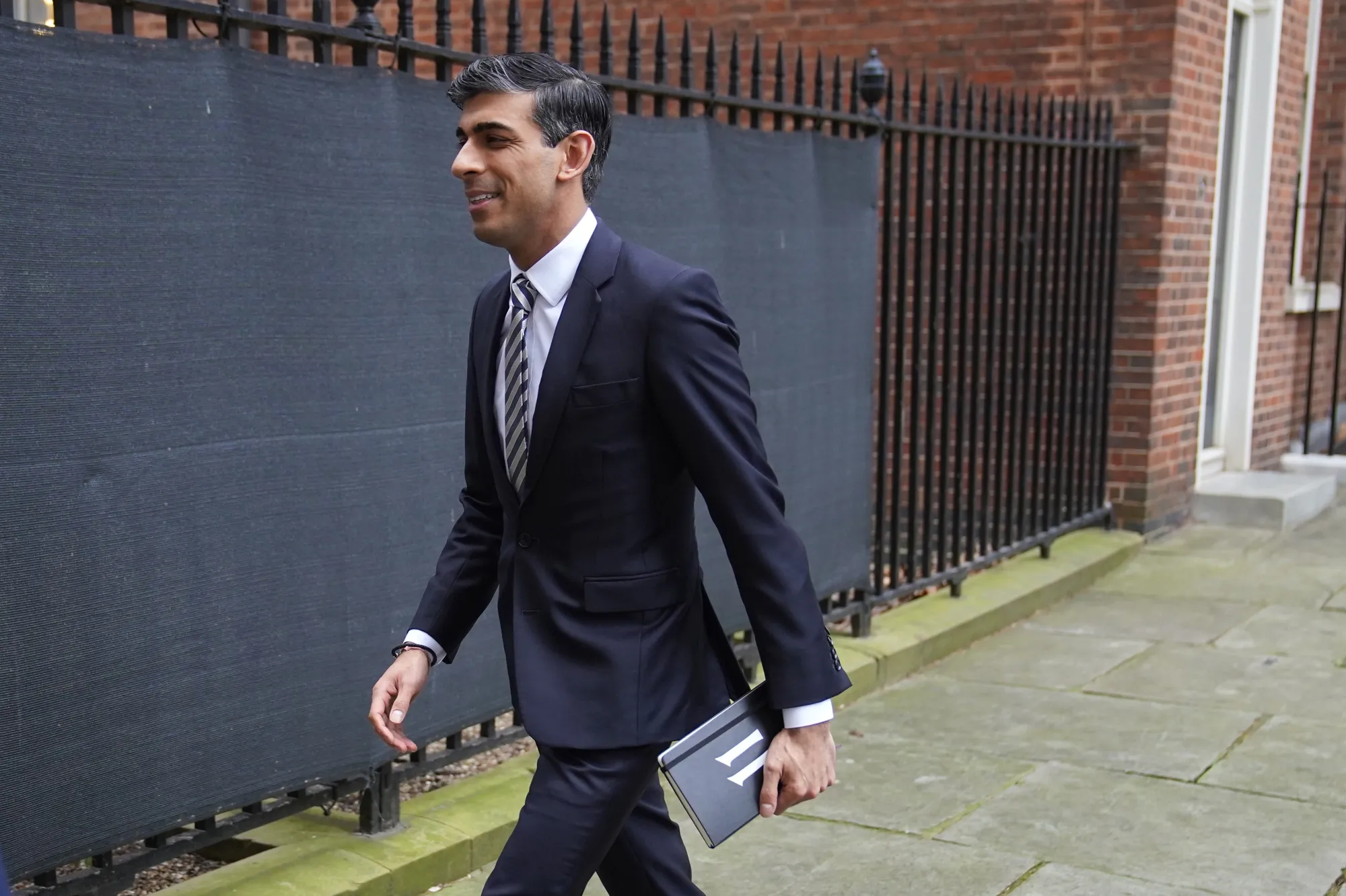 Chancellor of the Exchequer Rishi Sunak in Downing St, London.&nbsp;