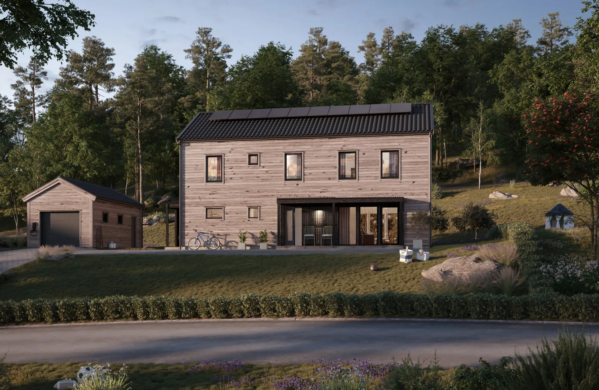A Fiskarhedenvillan passive house in Sweden.