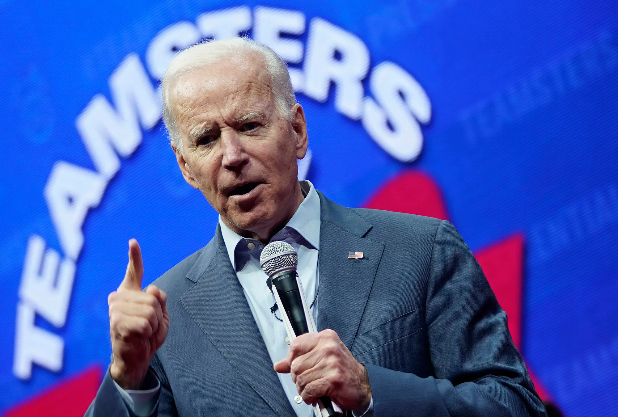 Joe Biden speaks at the Teamsters Vote 2020 Presidential Candidate Forum Dec.&nbsp;7.&nbsp;