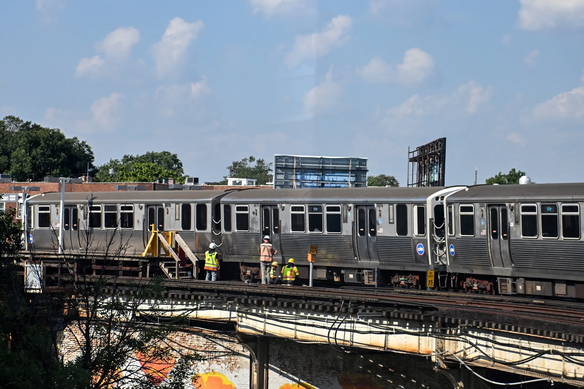 A red line CTA train.