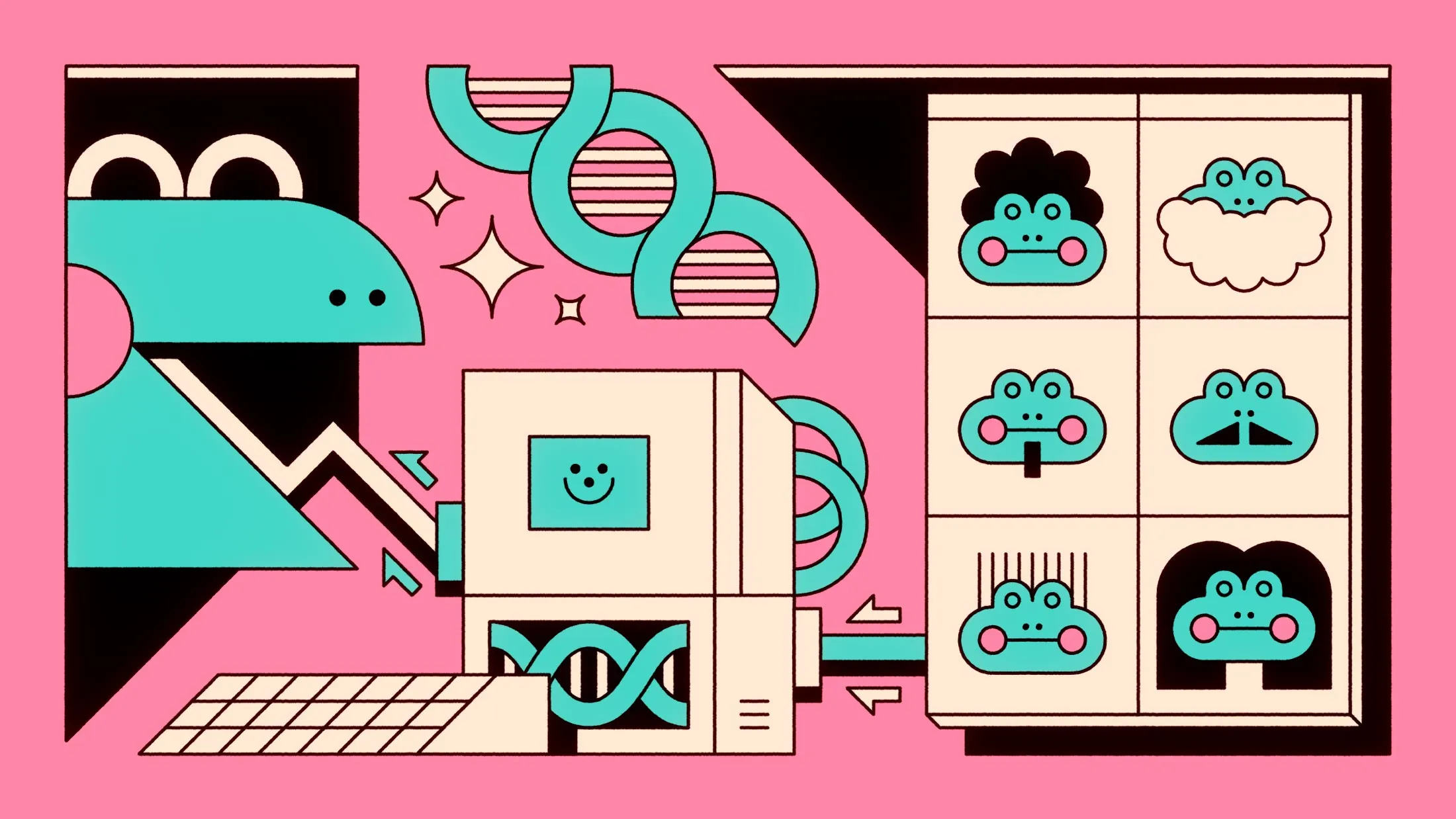 Frog Hacking Illo