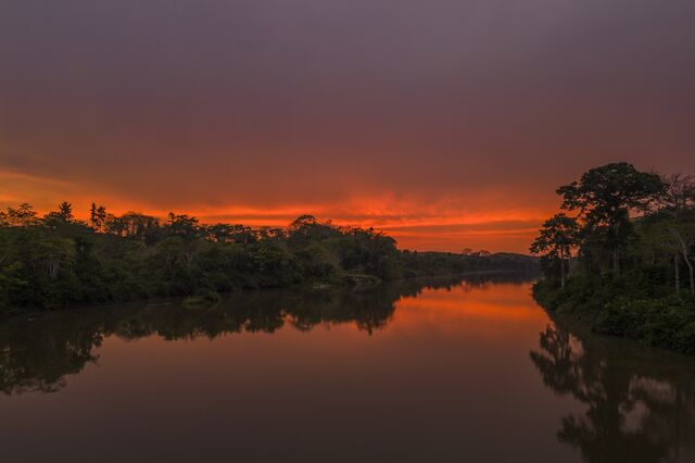Sunset at the Nyanga river on October 9, 2022.