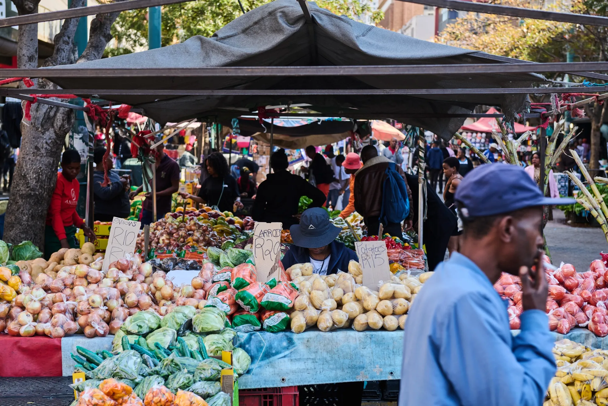 South Africa's consumer prices rose 2.8% from a year earlier.
