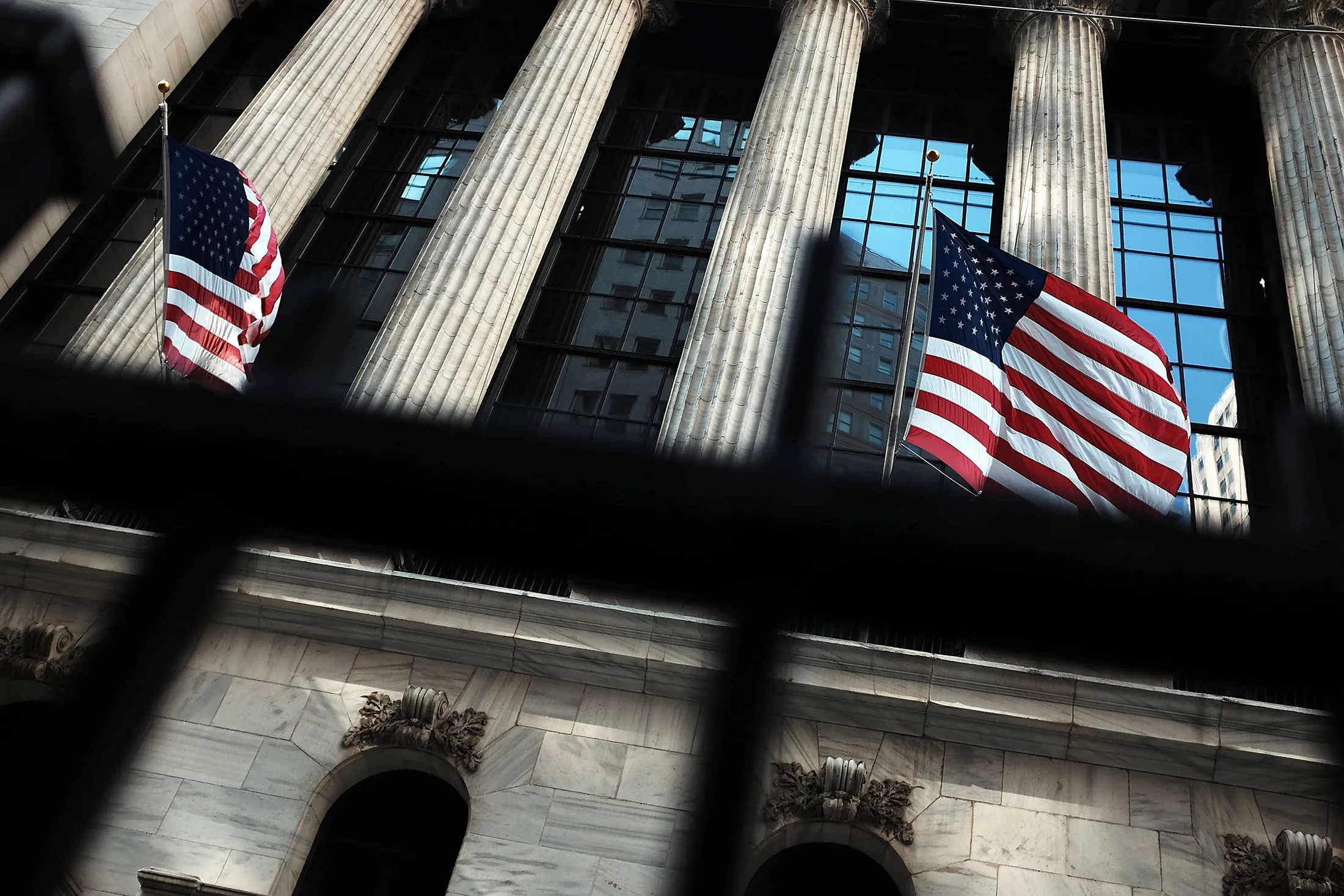 The New York Stock Exchange (NYSE) is viewed on August 25, 2015 in New York City.
