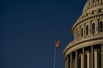 An American flag outside the U.S. Capitol in Washington, D.C.