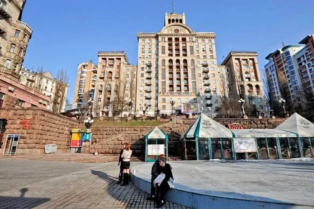 Residential apartment blocks in Kiev, Ukraine