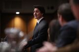 Trudeau speaks to caucus