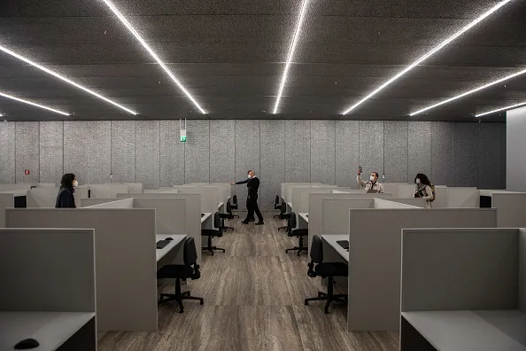 Is your office&nbsp;self real? Above: “Garden of Eden,” representing an abandoned workspace, at Milan Art Week.