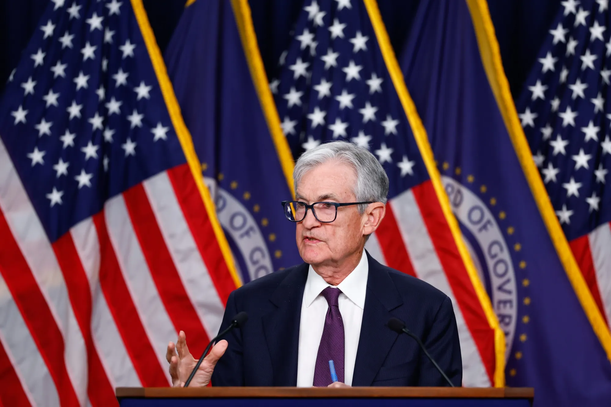 Federal Reserve Chair Jerome Powell during a news conference following a Federal Open Market Committee meeting in Washington on Wednesday, March 18, 2026.