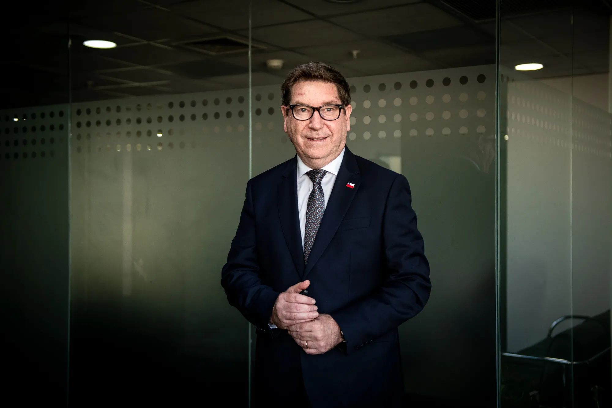 Daniel Mas following an interview in Santiago on April 13.